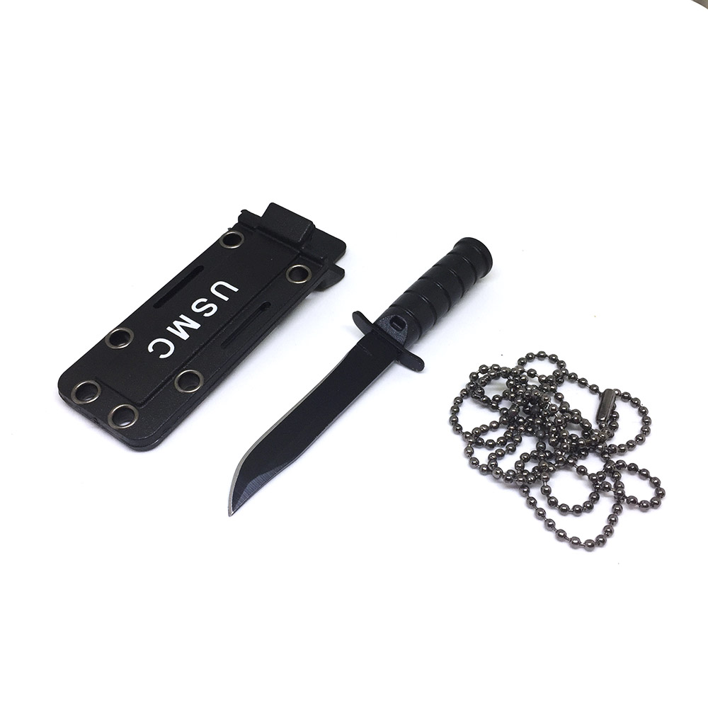 картинка Мини - нож USMC тип KA-BAR, цвет черный 