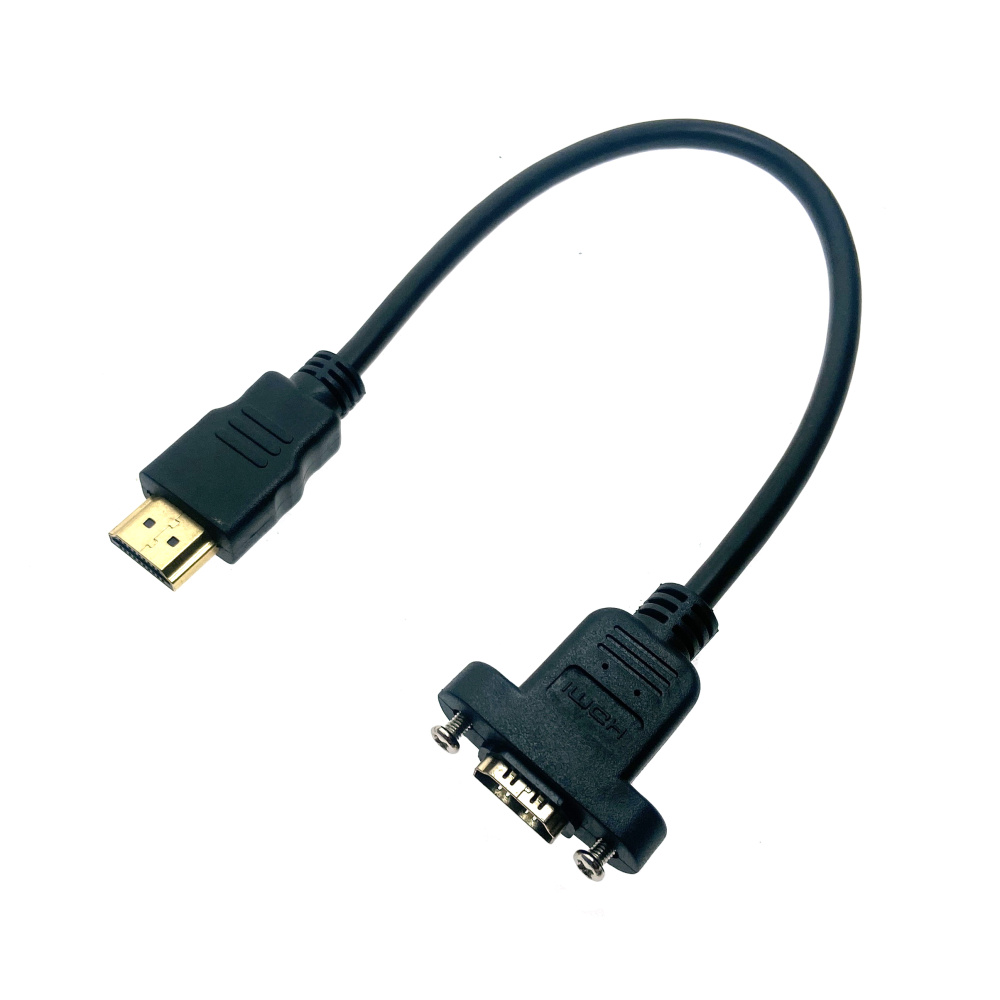 картинка Кабель удлинитель HDMI 19pin male на female 30см с креплением на корпусе или выносной панели , Ehmf30 Espada 