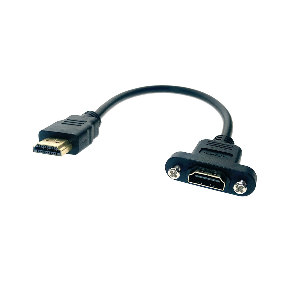 картинка Кабель удлинитель HDMI 19pin male на female 30см с креплением на корпусе или выносной панели , Ehmf30 Espada 