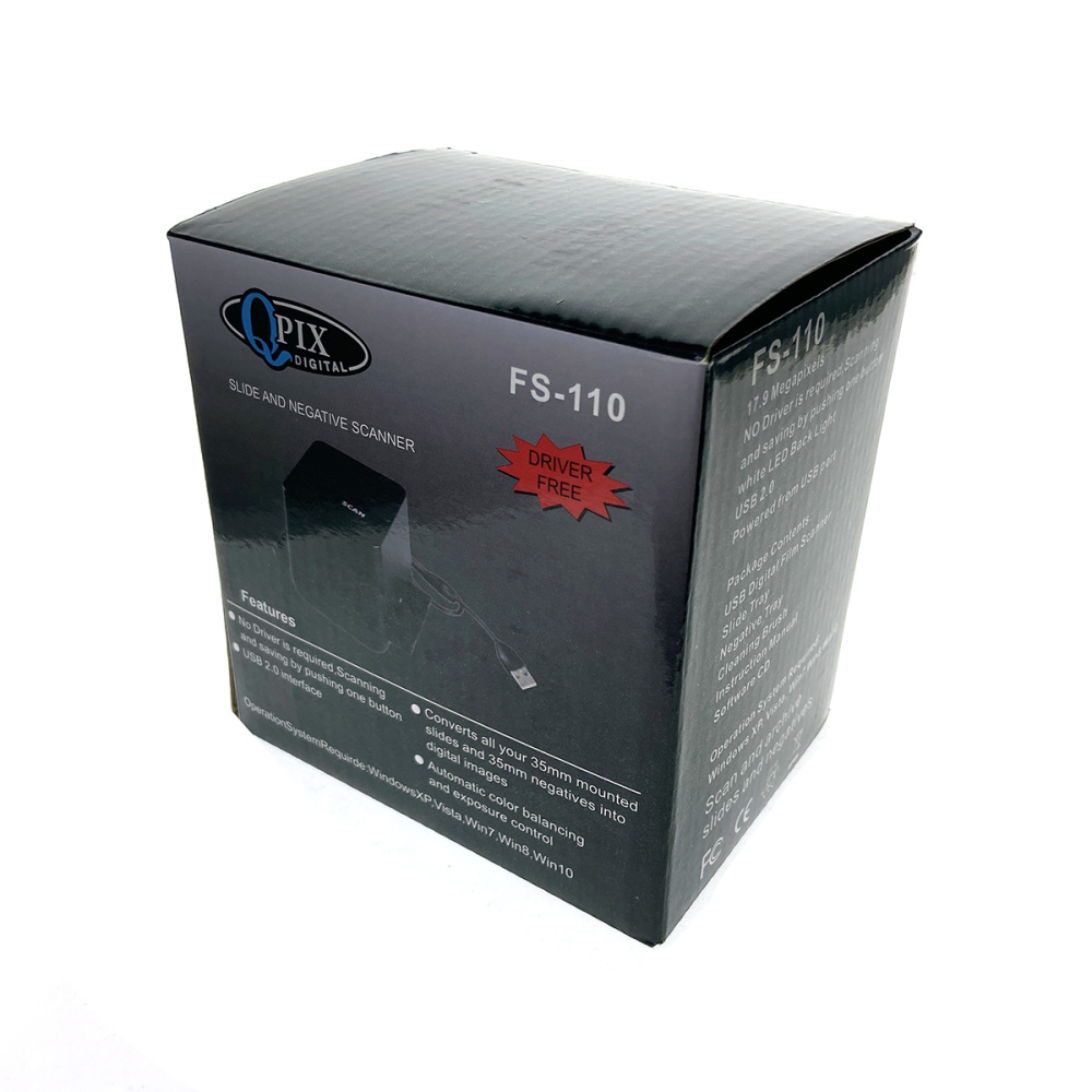 картинка Слайд - сканер QPix Digital FS-110 без экрана для слайдов и фотопленок, 17,9 Мега пикселей 