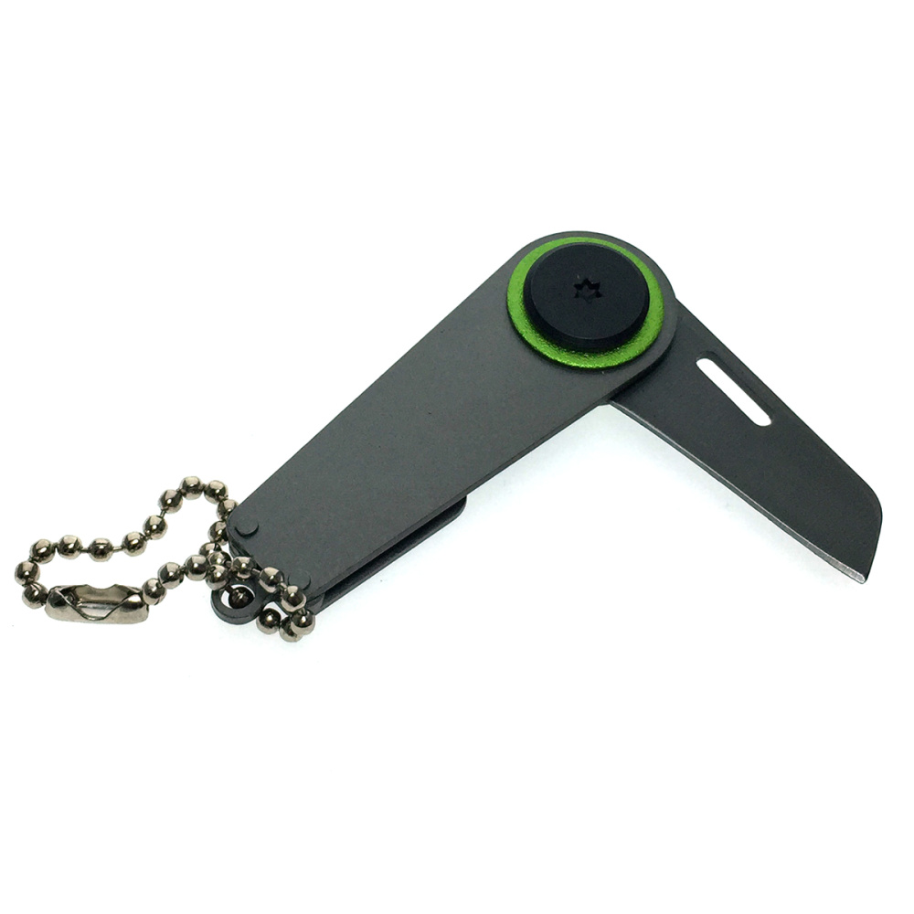 картинка Брелок Мини-нож EDC 3см / Мультитул, цвет зеленый 