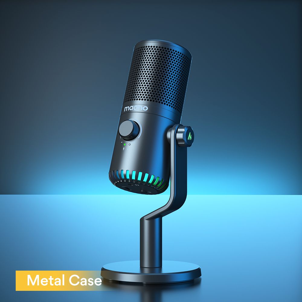 картинка Микрофон MAONO DM30, черный с RGB подсветкой 