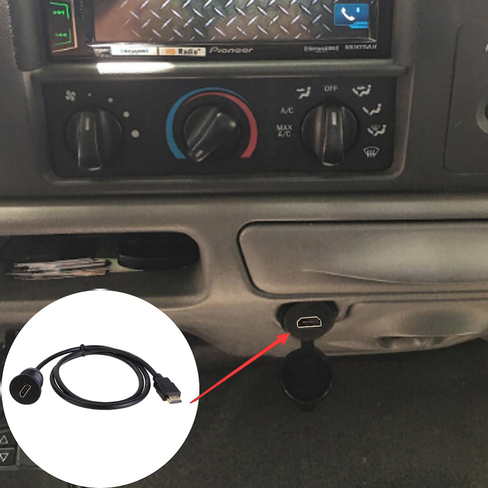 картинка Универсальный кабель HDMI male to HDMI female 2 м с водонепроницаемым IP67 выносным гнездом 