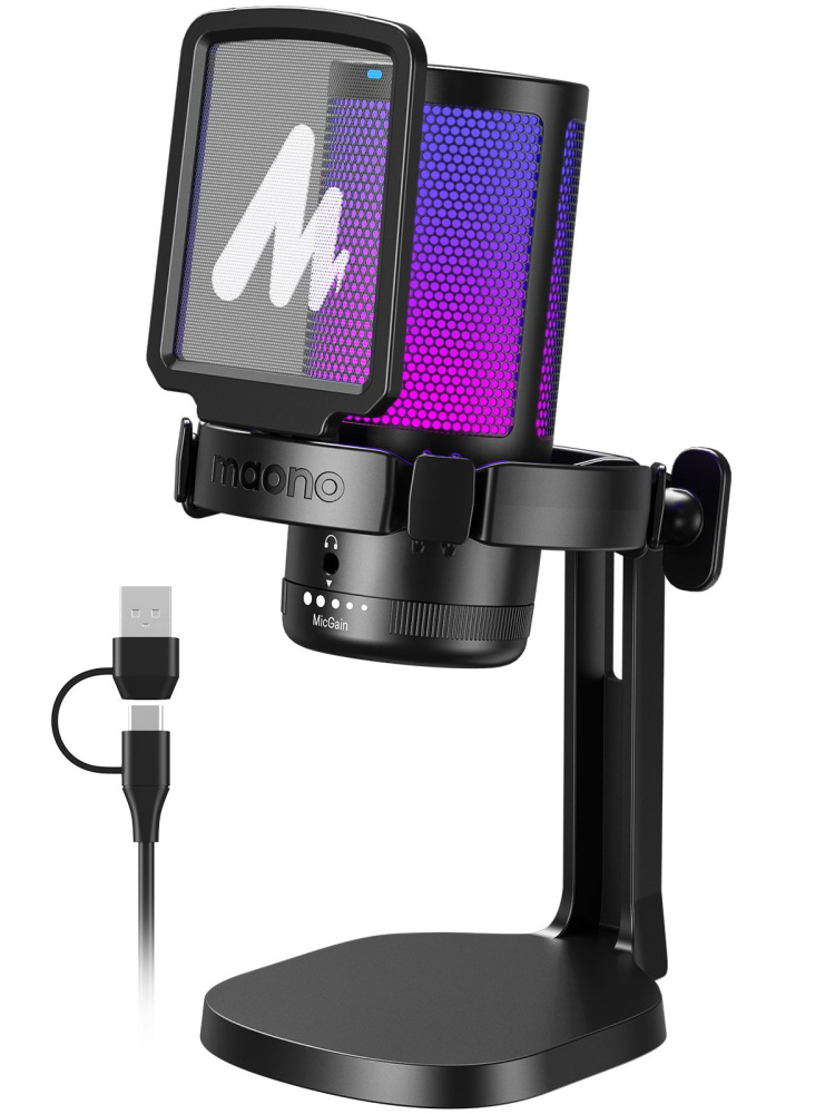 картинка Конденсаторный игровой Микрофон для ПК MAONO, DGM20 