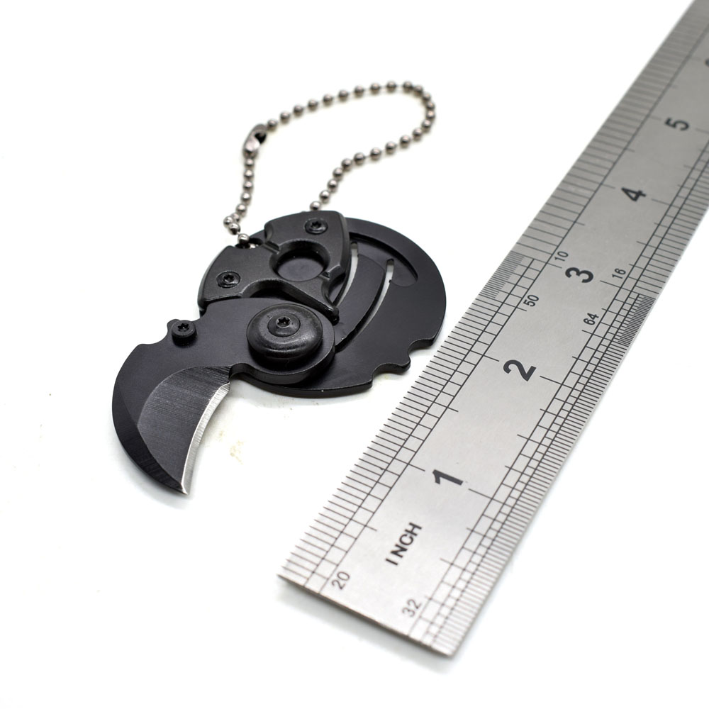 картинка Брелок Мини - нож Коготь складывающийся круглый, цвет черный 