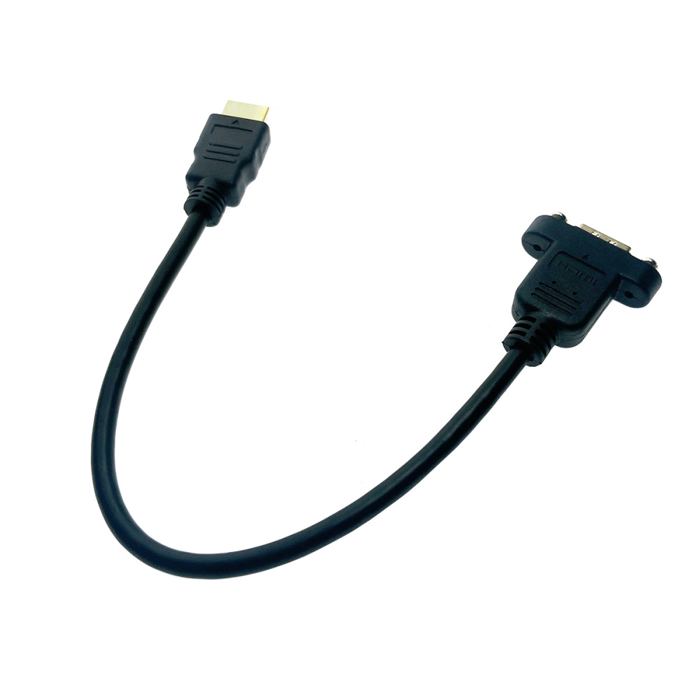 картинка Кабель удлинитель HDMI 19pin male на female 30см с креплением на корпусе или выносной панели , Ehmf30 Espada 