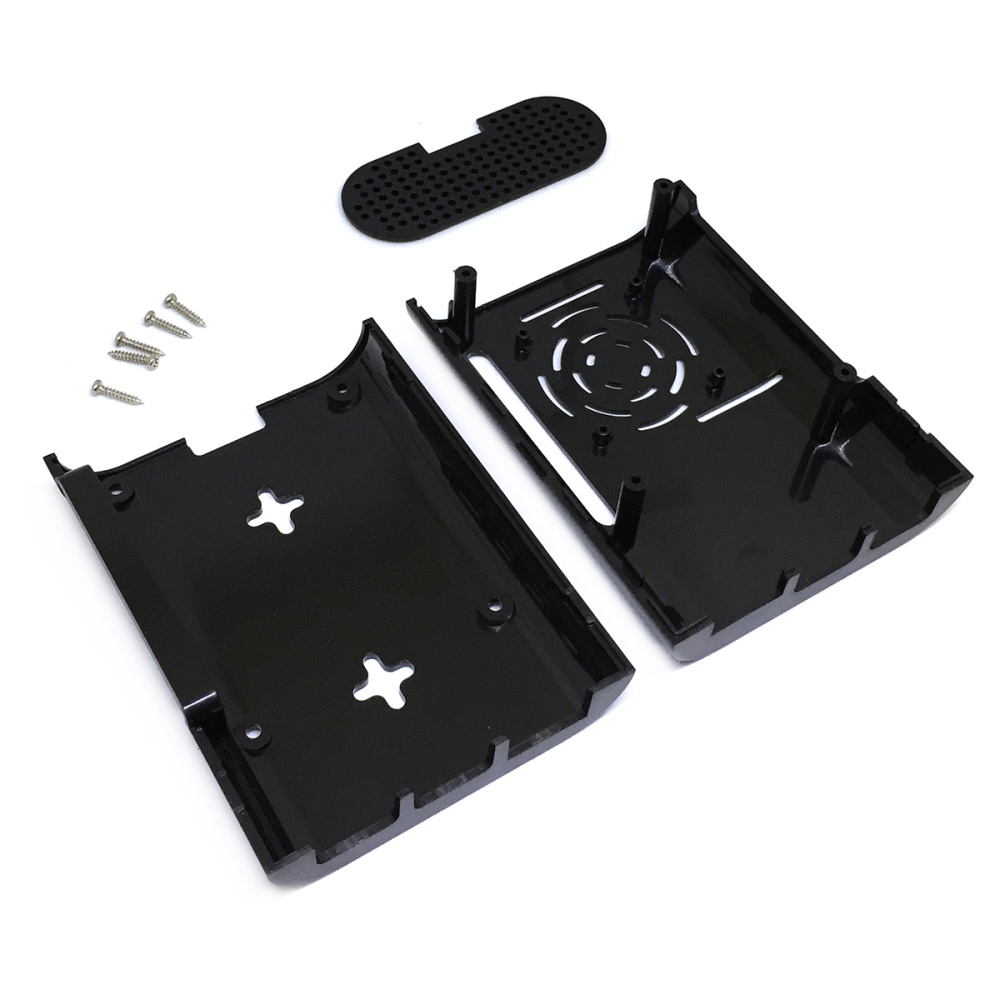 картинка Корпус для Raspberry Pi 4 model B, черный, CaseRaspPI4 