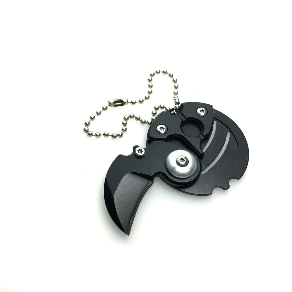 картинка Брелок Мини - нож Коготь складывающийся круглый, цвет черный 