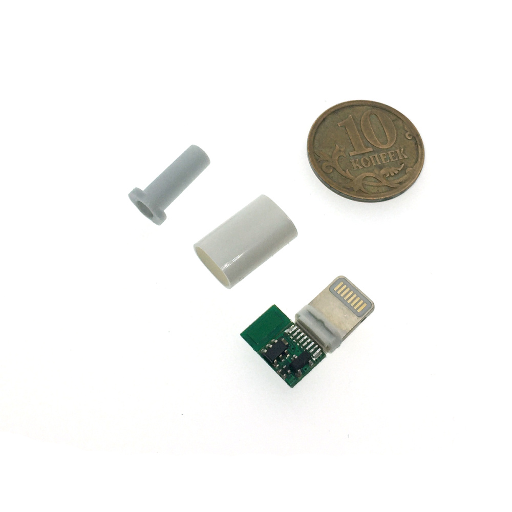 картинка Разъем под пайку Lightning Male YT2157, с чипом 