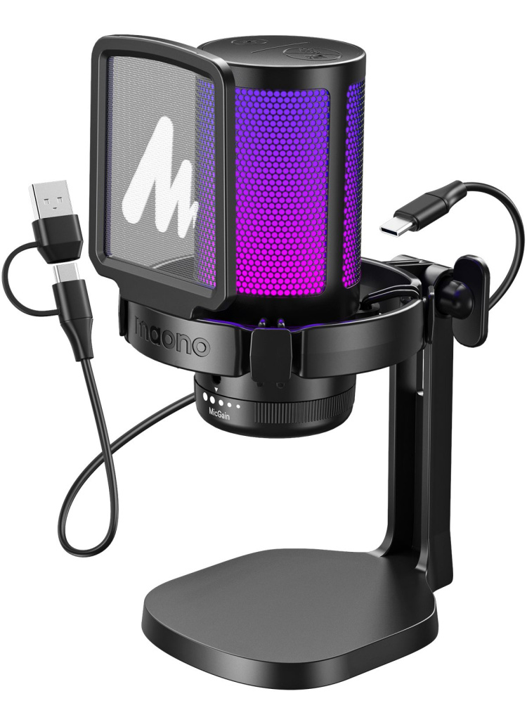 картинка Конденсаторный игровой Микрофон для ПК MAONO, DGM20 
