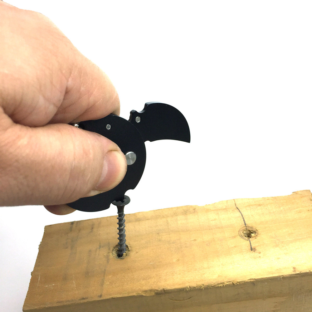 картинка Брелок Мини - нож Коготь складывающийся круглый, цвет черный 