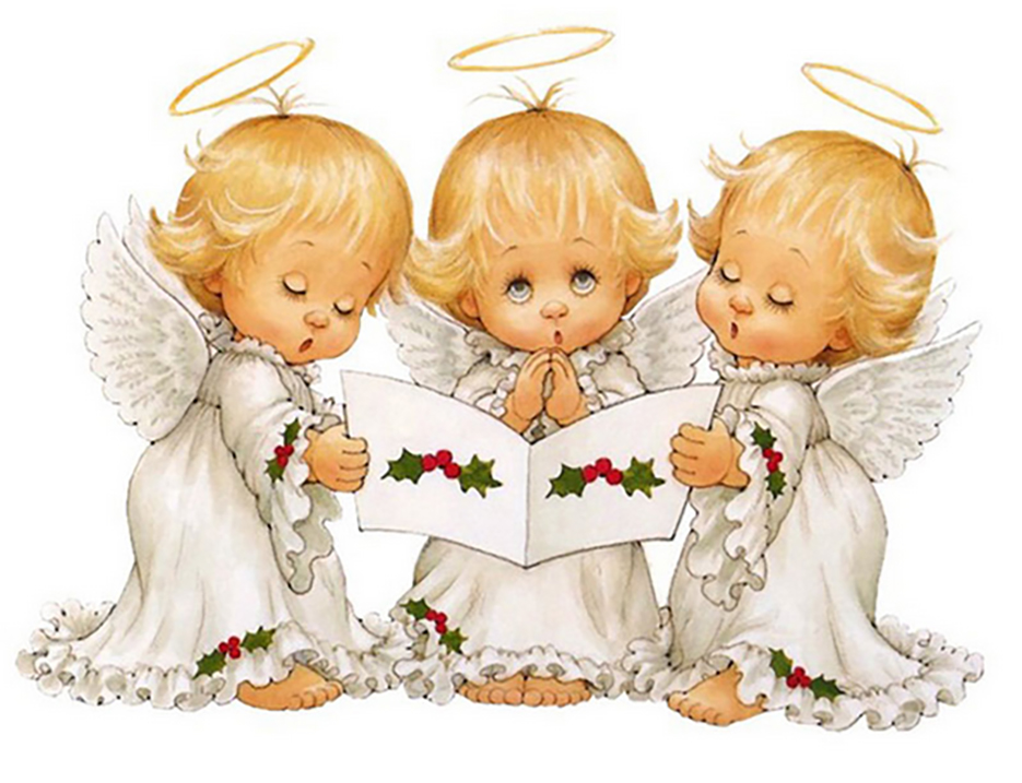 картинка Алмазная мозаика Поющие ангелы, 20х25см 