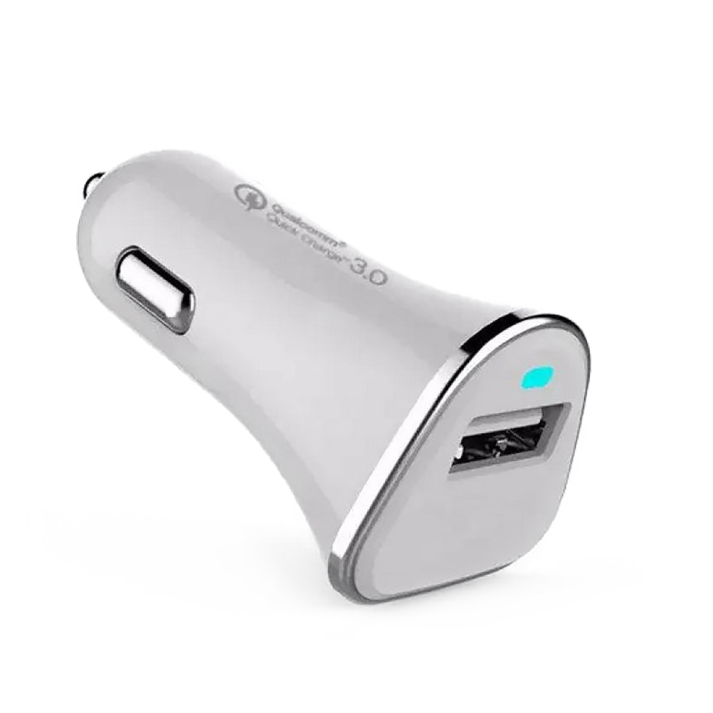 картинка Автомобильная зарядка Mosunx, Qualcomm Quick Charge 3.0 /QC3.0, в прикуриватель, модель CCHQC3-01UW, цвет белый 
