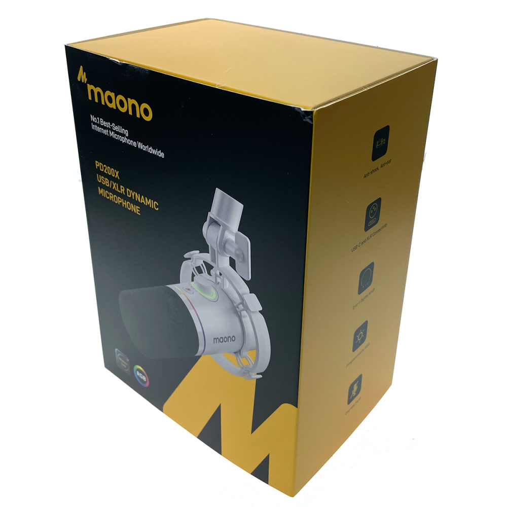 картинка Динамический микрофон MAONO PD200X белый 