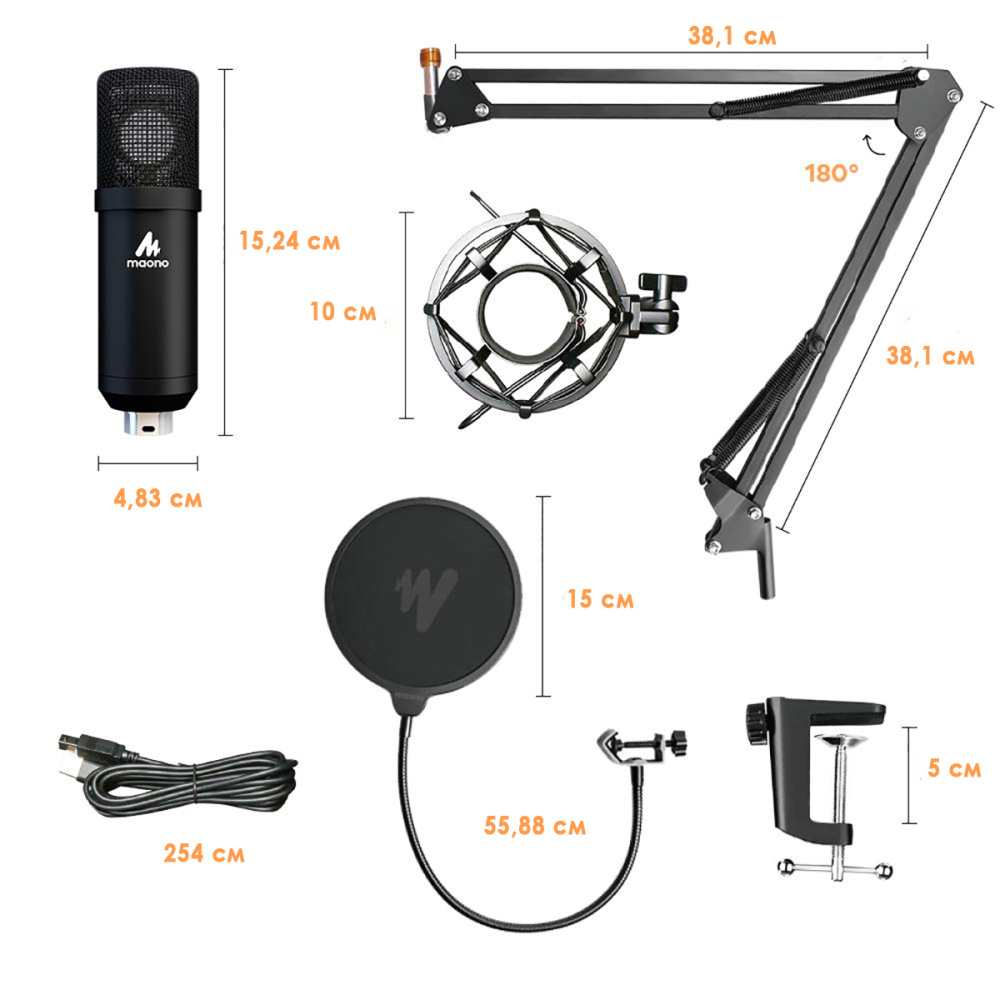картинка Микрофонный комплект MAONO, AU-A425 Plus 