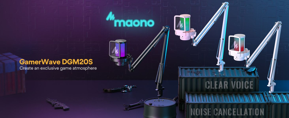 картинка Микрофон MAONO c RGB подстветкой, модель DGM20S 