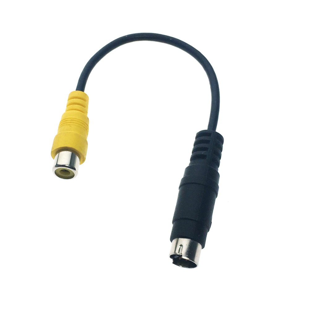 картинка Видеоадаптер S-video 7pin male to RCA композитный female для подключения видеокамер  и тд к TV по AV 