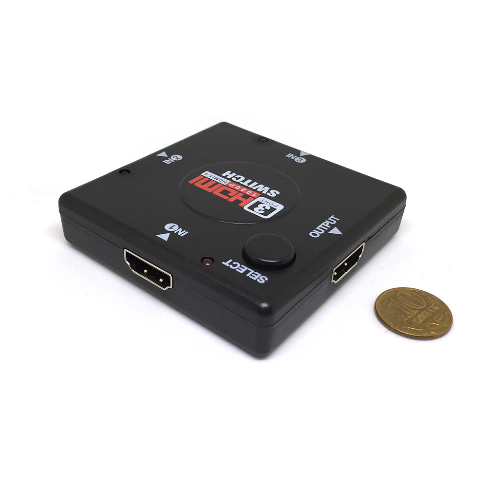 картинка HDMI переключатель 3Х1 мини свитч ver 1.4, Espada HSW0301SS 