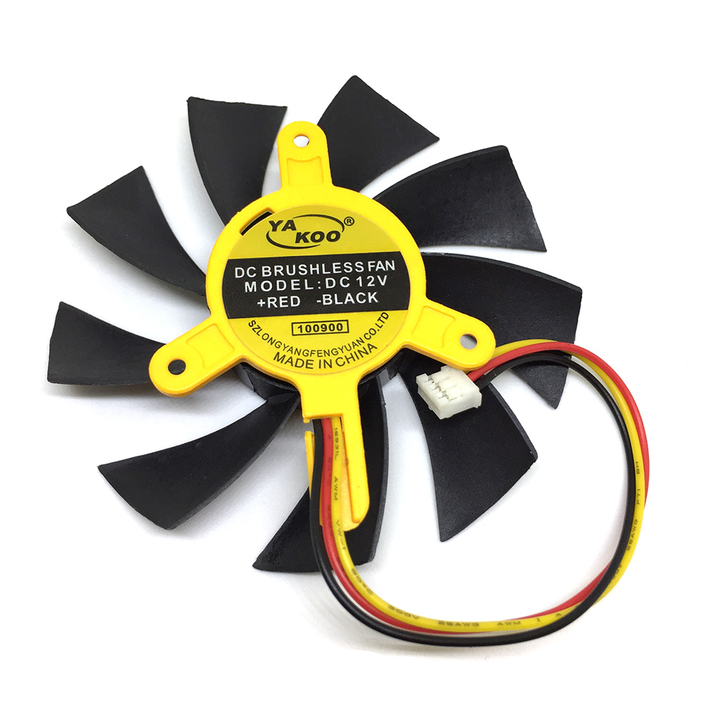 картинка Вентилятор для видеокарт 85B, 85mm, 3 pin, DC 12В 