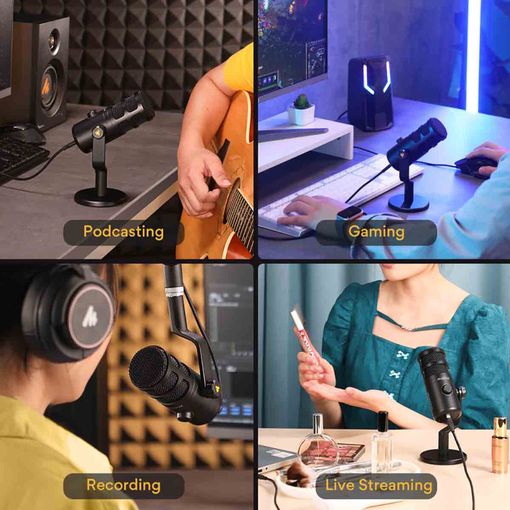 картинка Микрофон MAONO динамический, модель PD100U, черный 