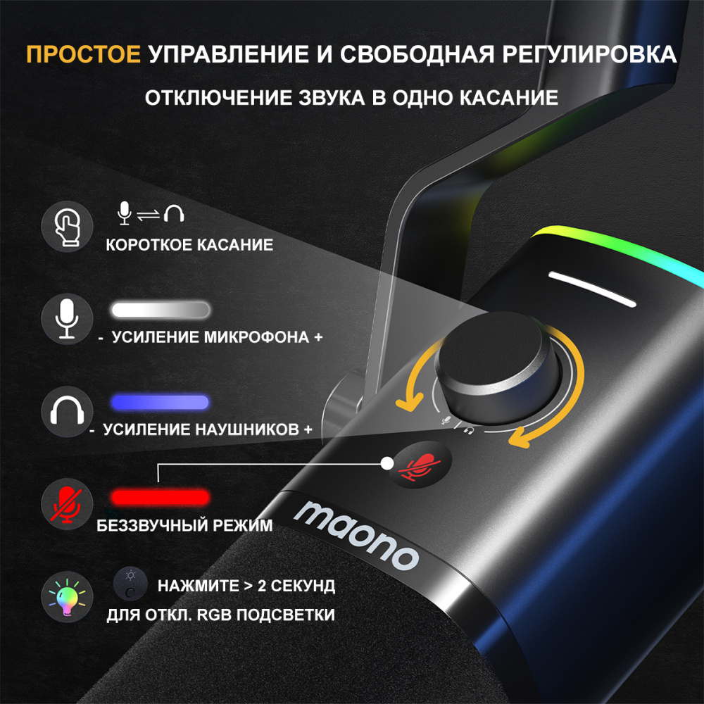 картинка Динамический микрофон MAONO PD100XS 