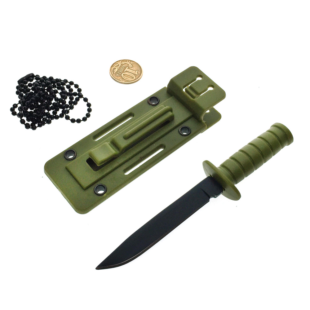 картинка Мини - нож USMC тип KA-BAR, цвет хаки 