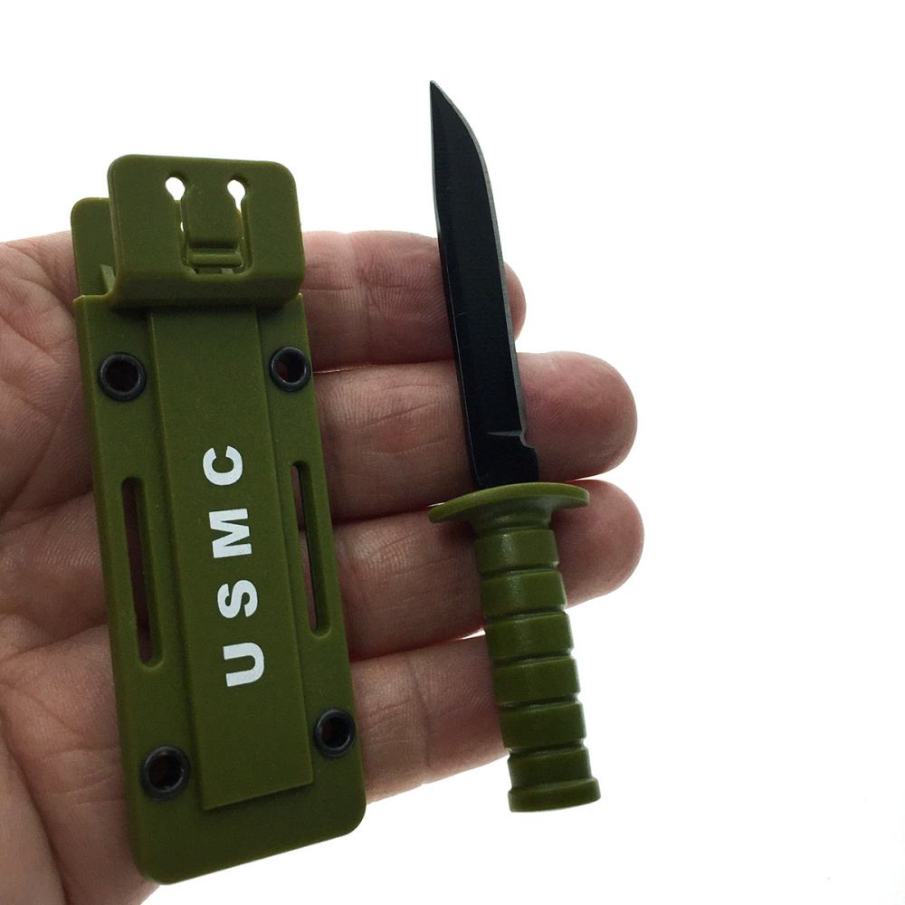 картинка Мини - нож USMC тип KA-BAR, цвет хаки 