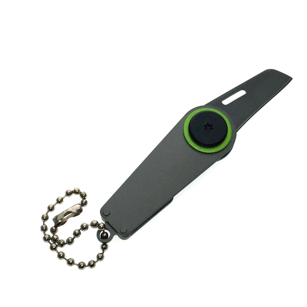 картинка Брелок Мини-нож EDC 3см / Мультитул, цвет зеленый 