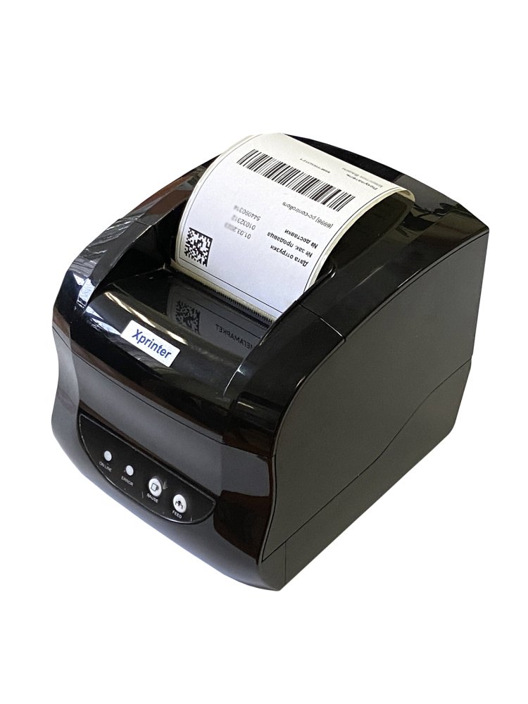 картинка Термопринтер XP-365B этикеток Xprinter +1 рулон 58х40 