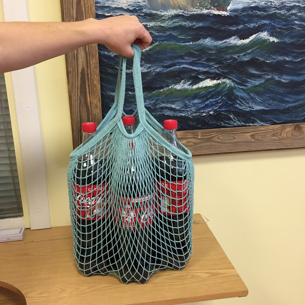 картинка Сумка авоська голубая 