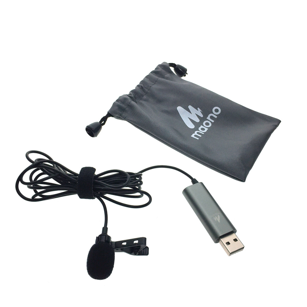 картинка Петличный микрофон MAONO, модель AU-411, USB /конденсаторный, всенаправленный 