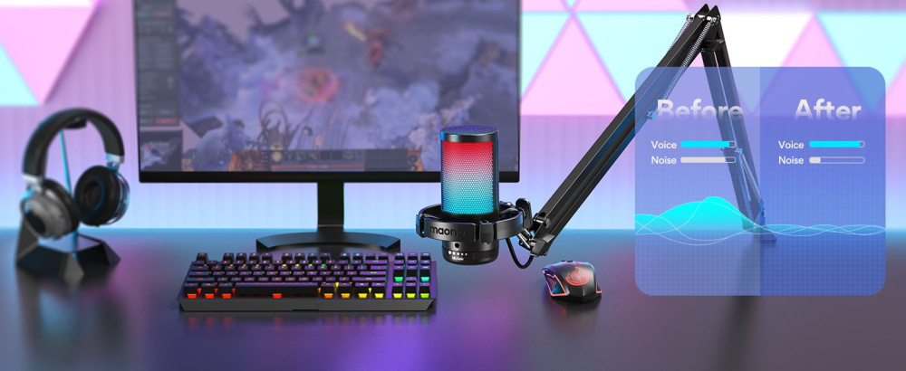 картинка Микрофон MAONO c RGB подстветкой, модель DGM20S 