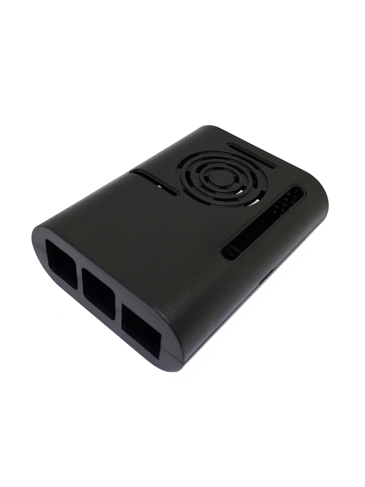 картинка Корпус для Raspberry Pi 4 model B, черный, CaseRaspPI4 