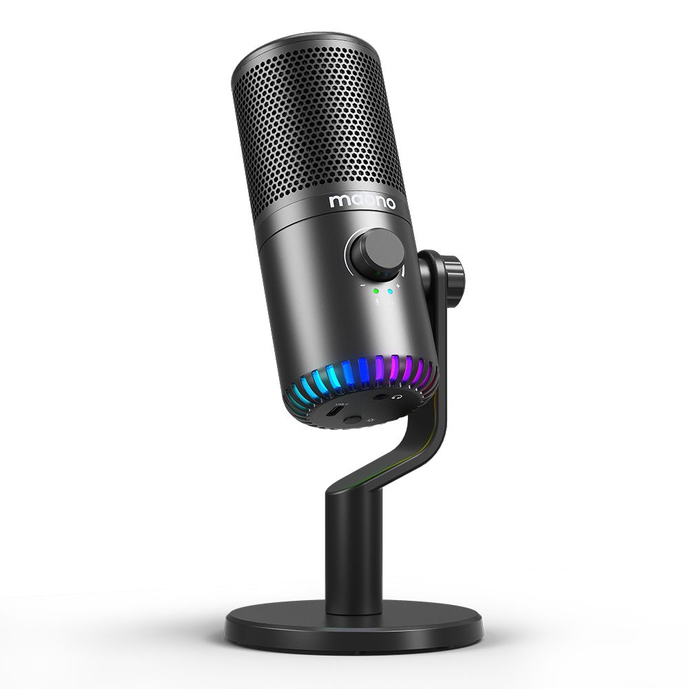 картинка Микрофон MAONO DM30, черный с RGB подсветкой 
