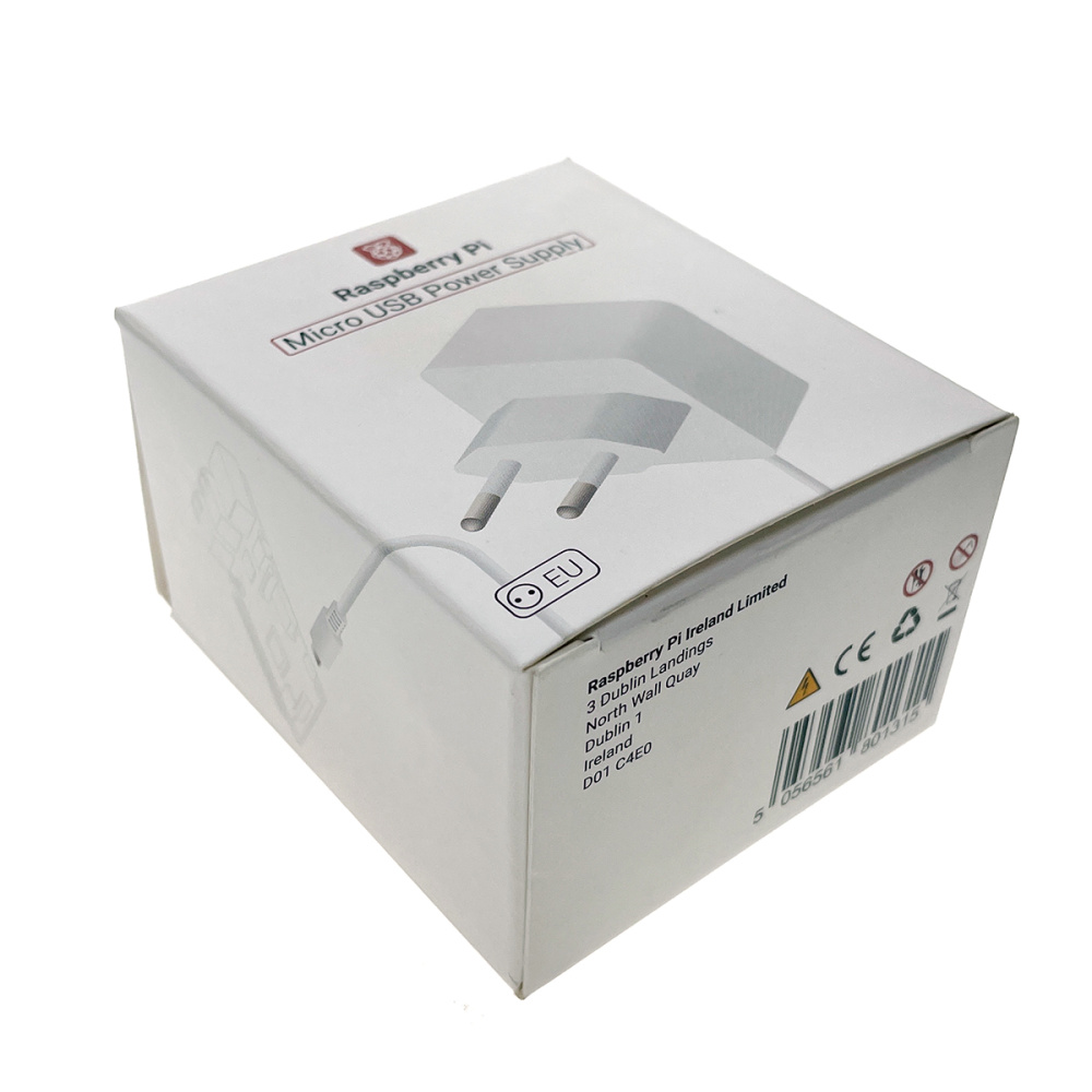 картинка Адаптер питания для Raspberry RPI 3 белый, оригинальный  