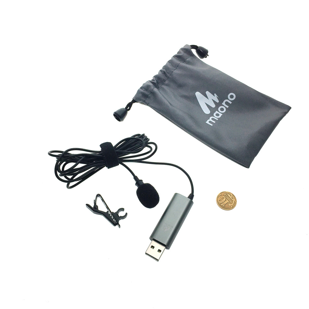 картинка Петличный микрофон MAONO, модель AU-411, USB /конденсаторный, всенаправленный 