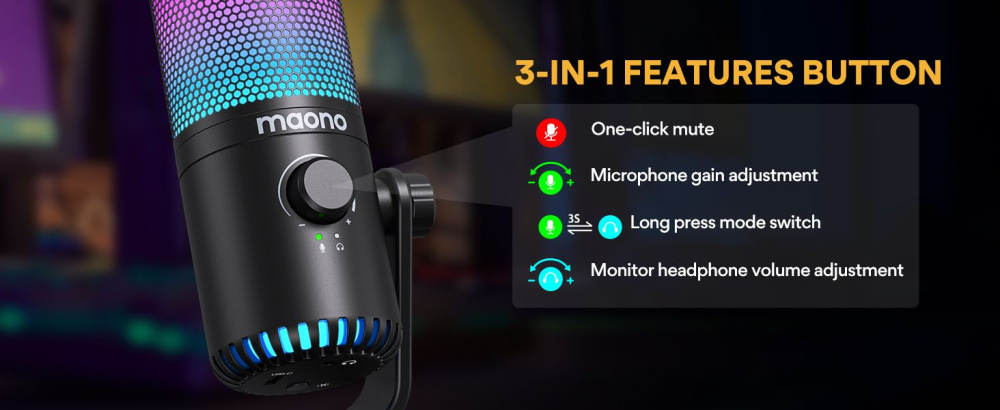 картинка Микрофон MAONO DM30 RGB 