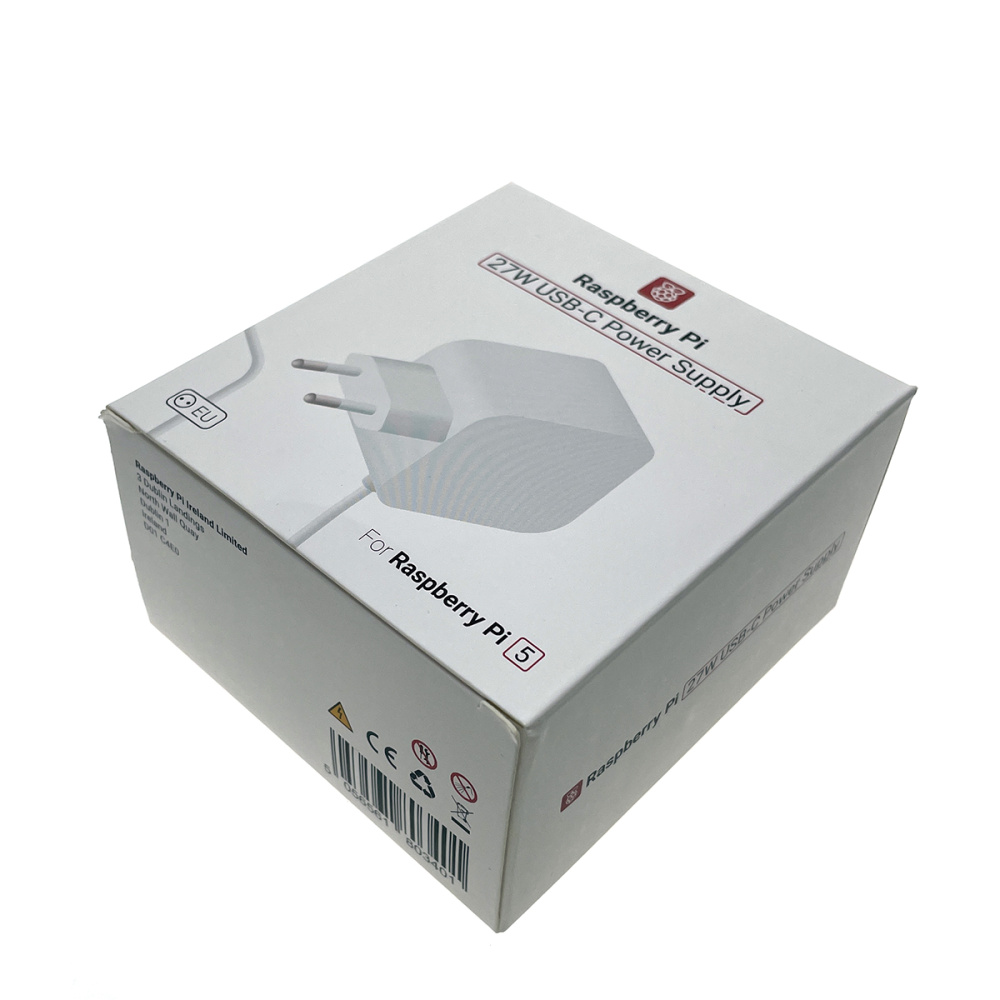 картинка Адаптер питания для Raspberry RPI 5, белый оригинальный 