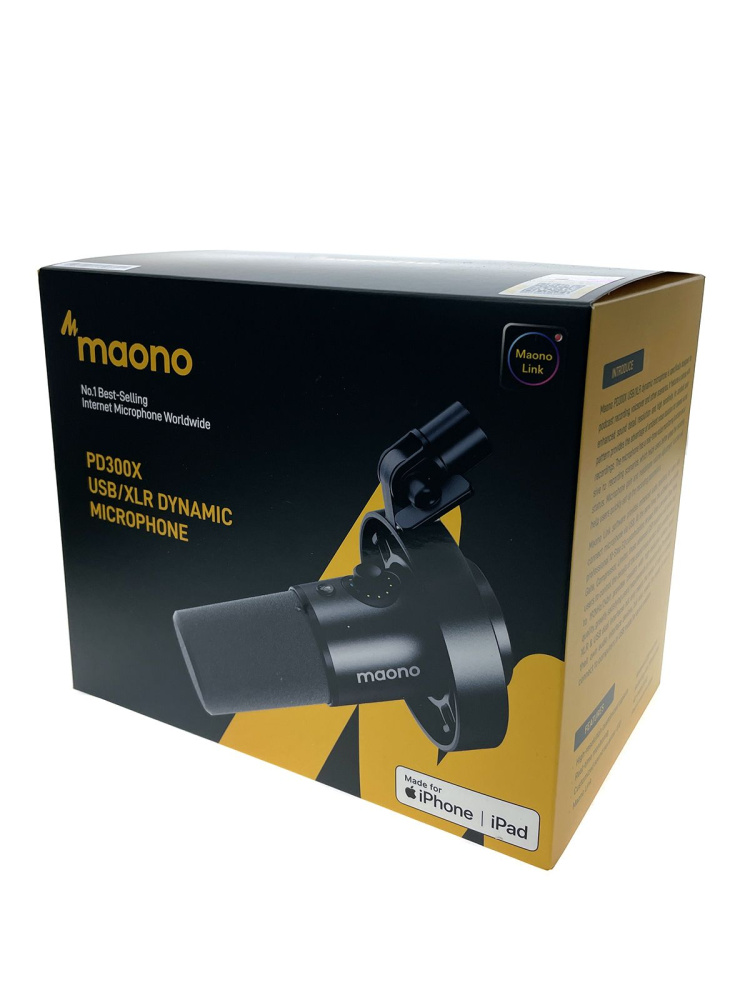 картинка Динамический микрофон Maono, модель PD300X, черный 