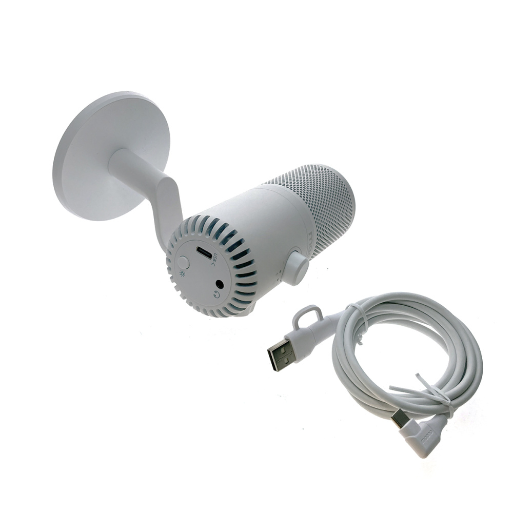 картинка Микрофон MAONO DM30, белый, с RGB подсветкой 