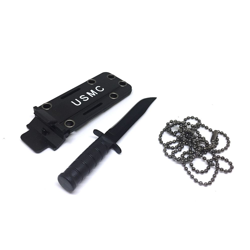 картинка Мини - нож USMC тип KA-BAR, цвет черный 