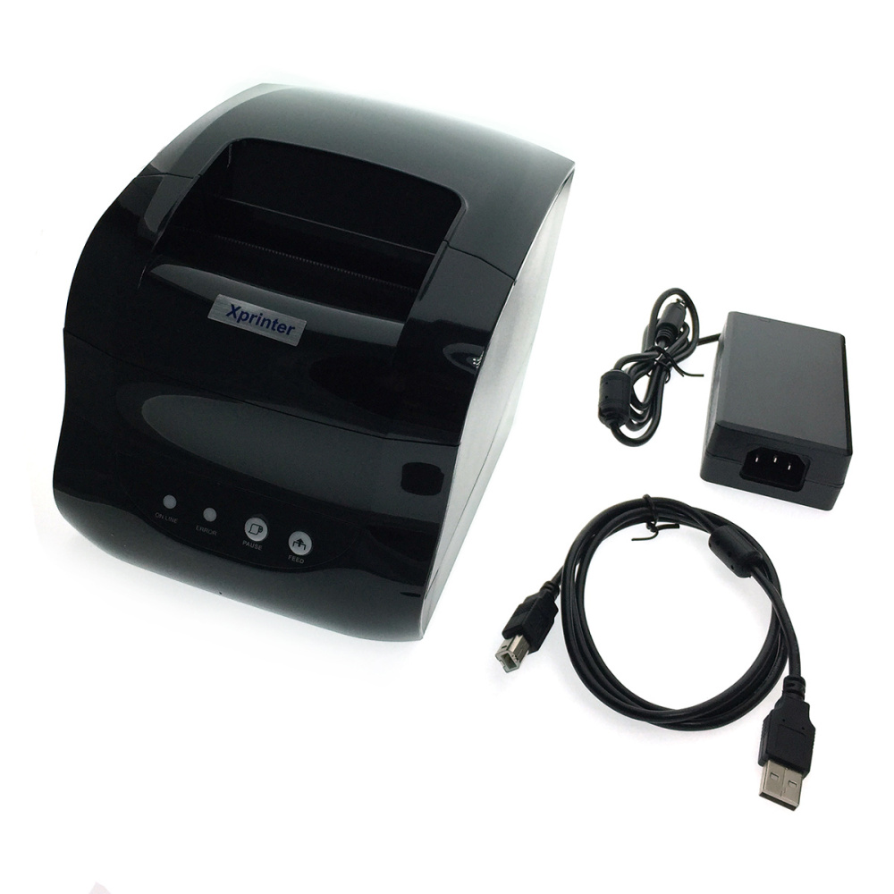 картинка Термопринтер этикеток Xprinter XP-365B + 2 рулона этикеток 