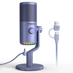 картинка Микрофон MAONO, модель DM30, фиолетовый 