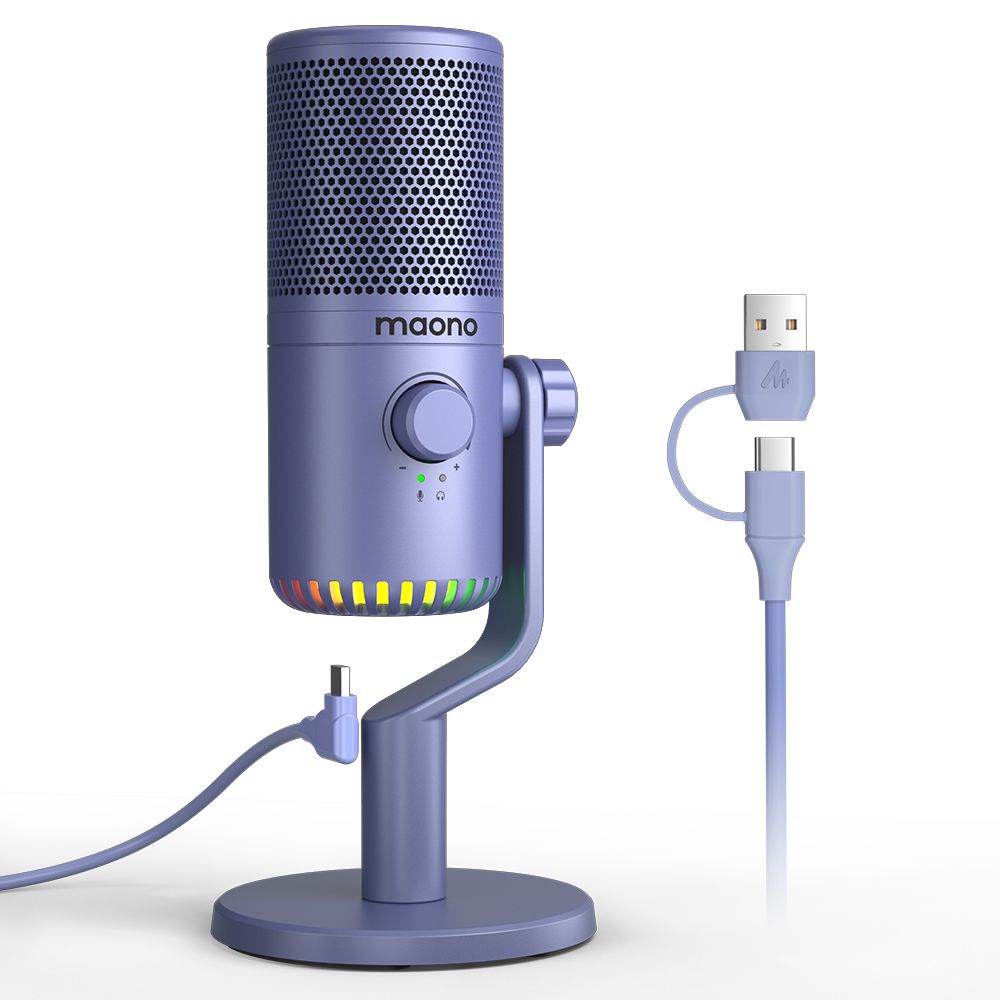 картинка Микрофон MAONO, модель DM30, фиолетовый 