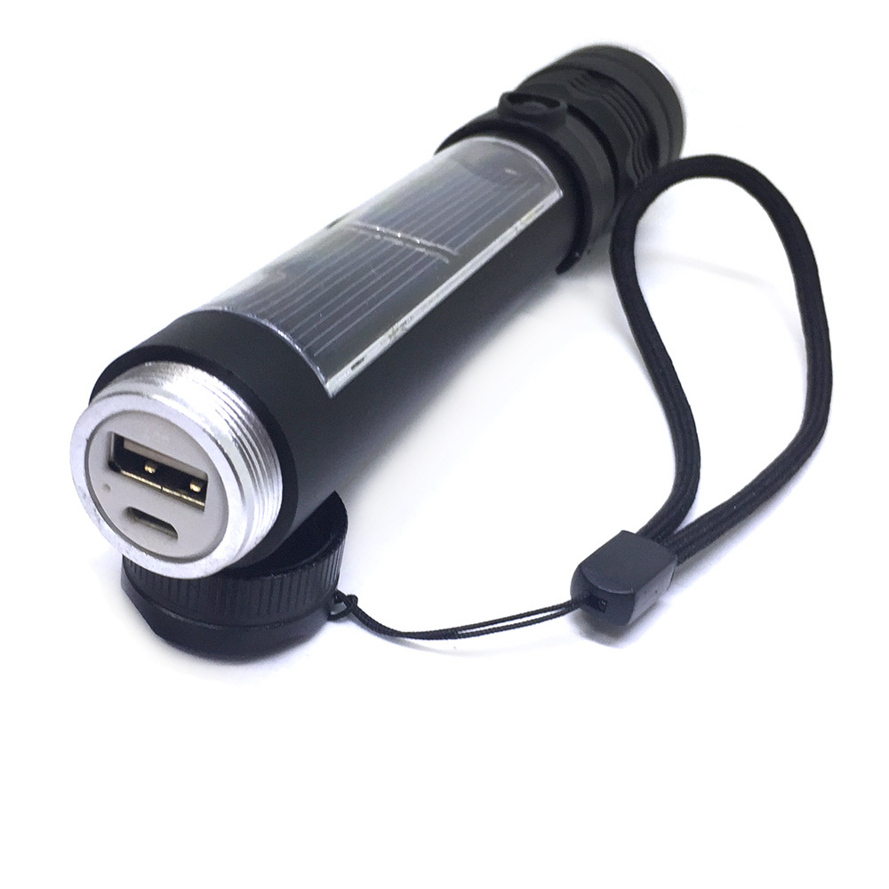 картинка Фонарь LED BORUIT 3w с Power bank, цвет черный 