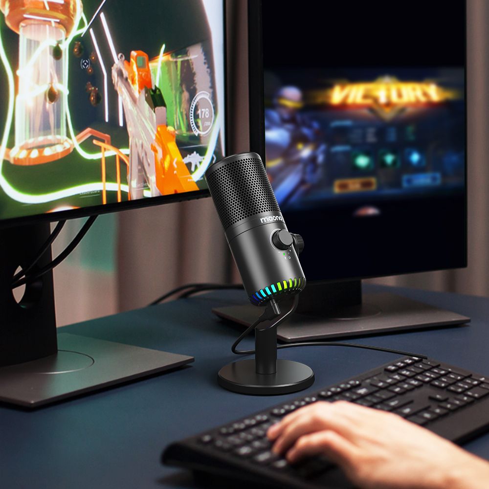 картинка Микрофон MAONO DM30, черный с RGB подсветкой 