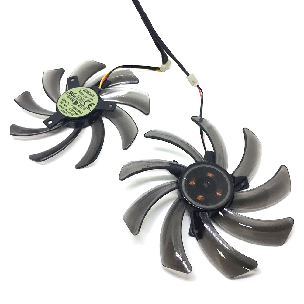картинка Вентиляторы сдвоенные EVERFLOW T129215SM D95mm, 3pin, 12V для видеокарт 