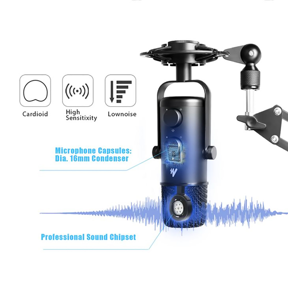 картинка Микрофонный комплект MAONO, модель AU-903S, USB 