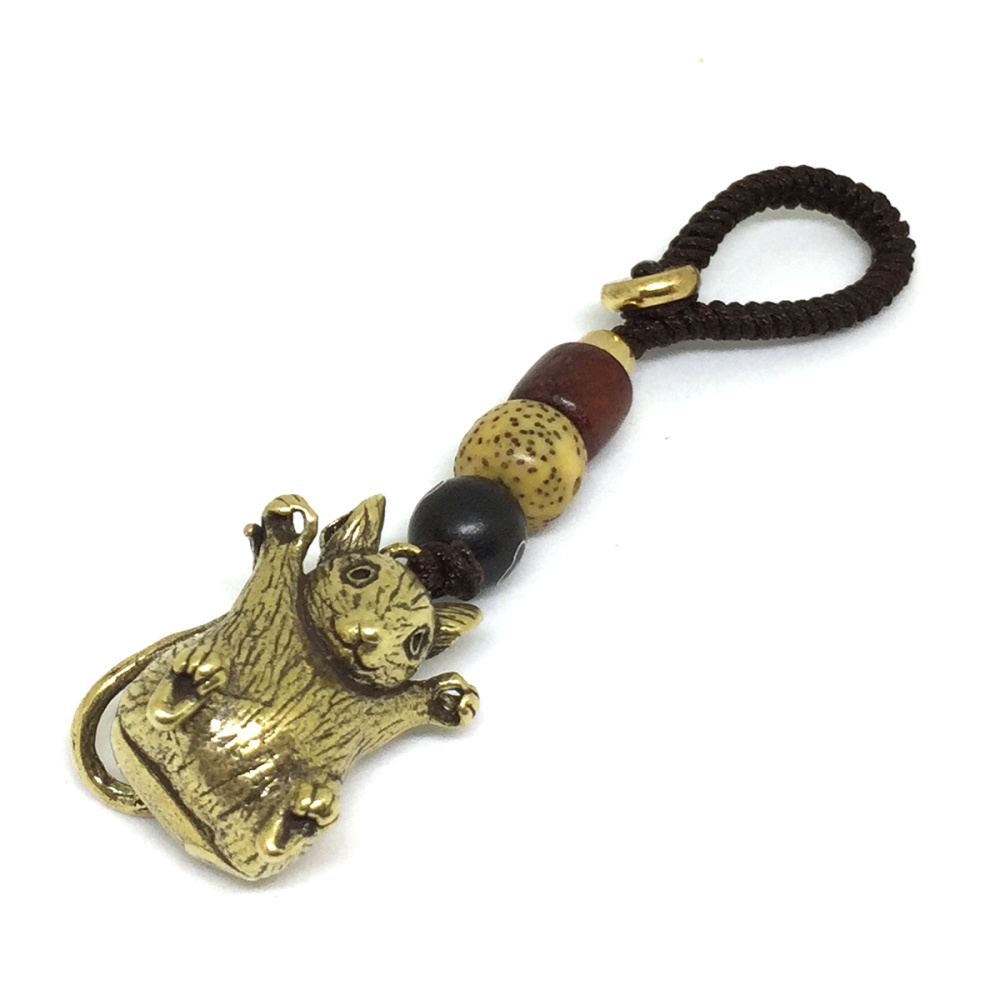 картинка Брелок - подвеска Мышь, латунь 