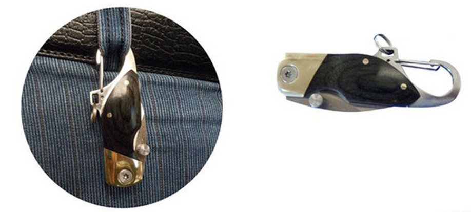 картинка Мини нож-брелок с карабином EDC 